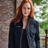 Women's Cleveland Suede Jacket, Black