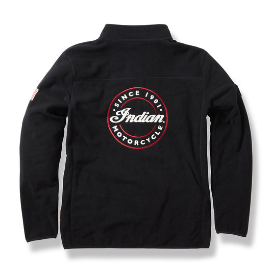 Men's Zip Thru Fleece, Black
