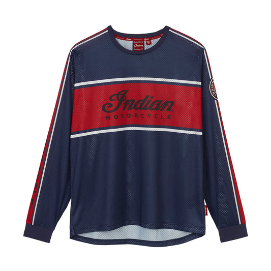 Men's Script Performance Long Sleeve T-Shirt, Navy