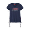 Women's Glitter Logo Tie T-Shirt, Navy