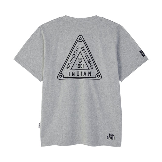 Men's Triangle Sign Printed T-Shirt, Gray