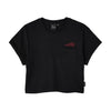 Women's Circle Block Cropped T-Shirt, Black