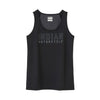 Women's Outline Logo Athlete Tank, Black