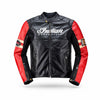 Men’s Indian Motorcycle Café Racer Leather Jacket - Black & Red
