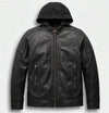 Indian Motorcycle Men's 2 IN 1 Cafe Racer With Removable Hoodie Jacket
