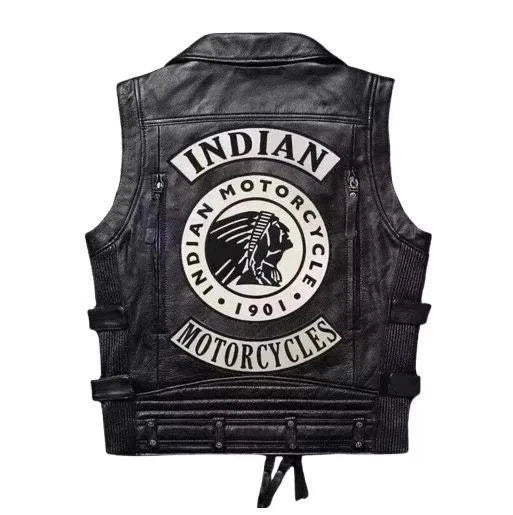 Men's Western Leather Café Vest