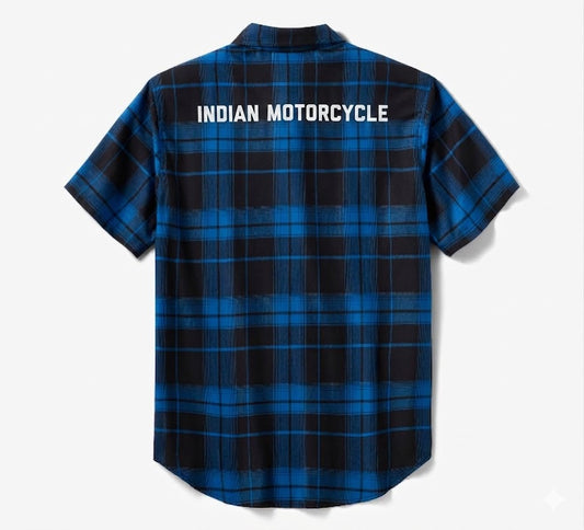 Men's TECH Coolmax Plaid Shirt - Plaid - Nebulas Blue & Black