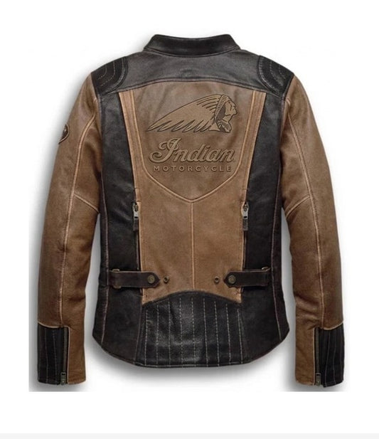 Indian Motorcycle Women's Triple Vent System Gallun Leather Jacket