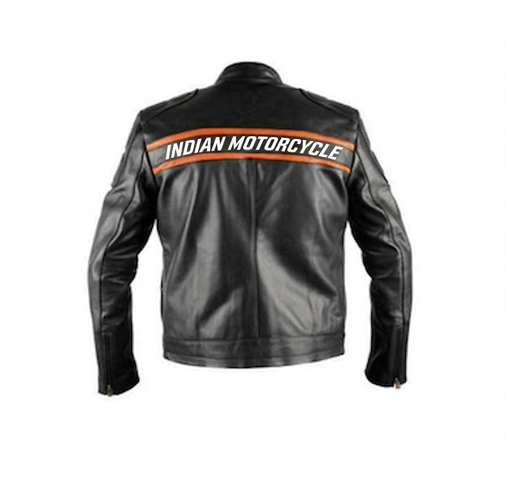 Men's Passing Link Indian Motorcycle Leather Jacket Goldberg