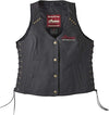 Indian Motorcycle Women's Classic Leather Vest, Black