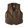 Indian Motorcycle Men's Vintage Leather Vest, Brown
