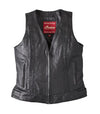 Indian Motorcycle Women's Charlotte Leather Vest, Black