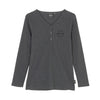 Indian Motorcycle Women's Est. 1901 Block Logo Henley Long Sleeve T-Shirt, Gray