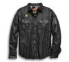 Men's Leather Shirt Jacket
