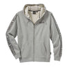 Men's hoodie with print on sleeves, grey
