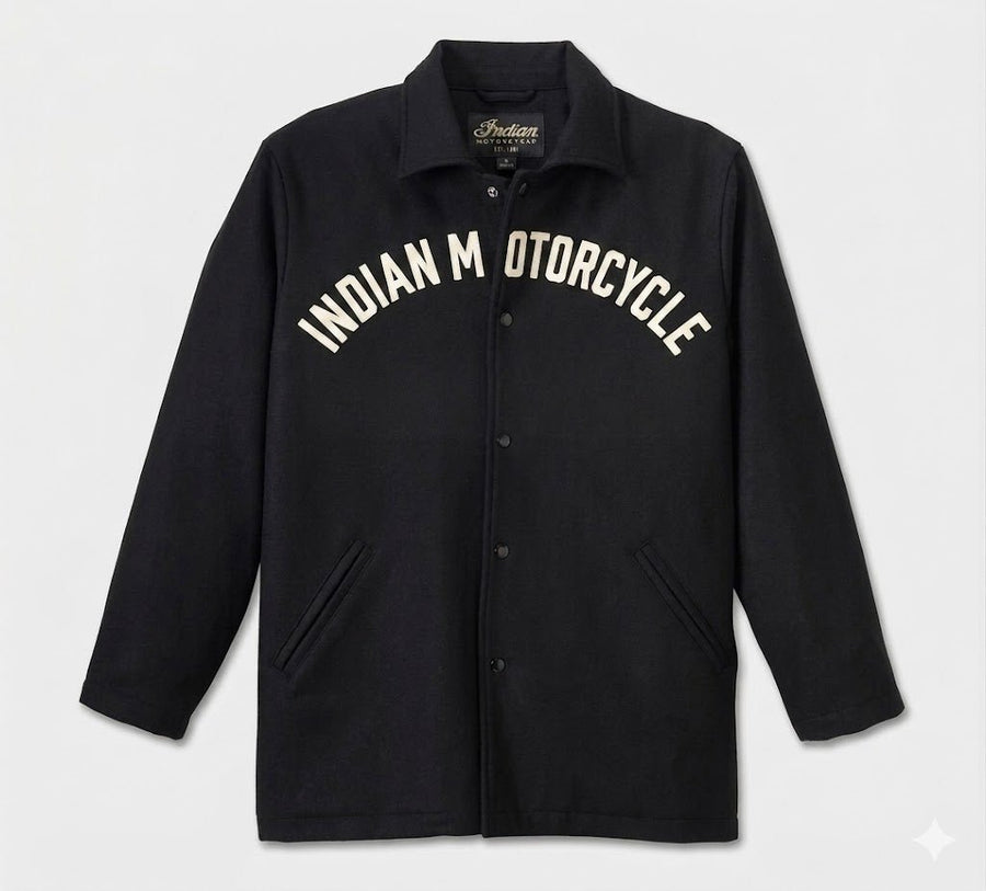 Indian Motorcycle Men's Melton Wool Jacket - Indian Motorcycle Jacket