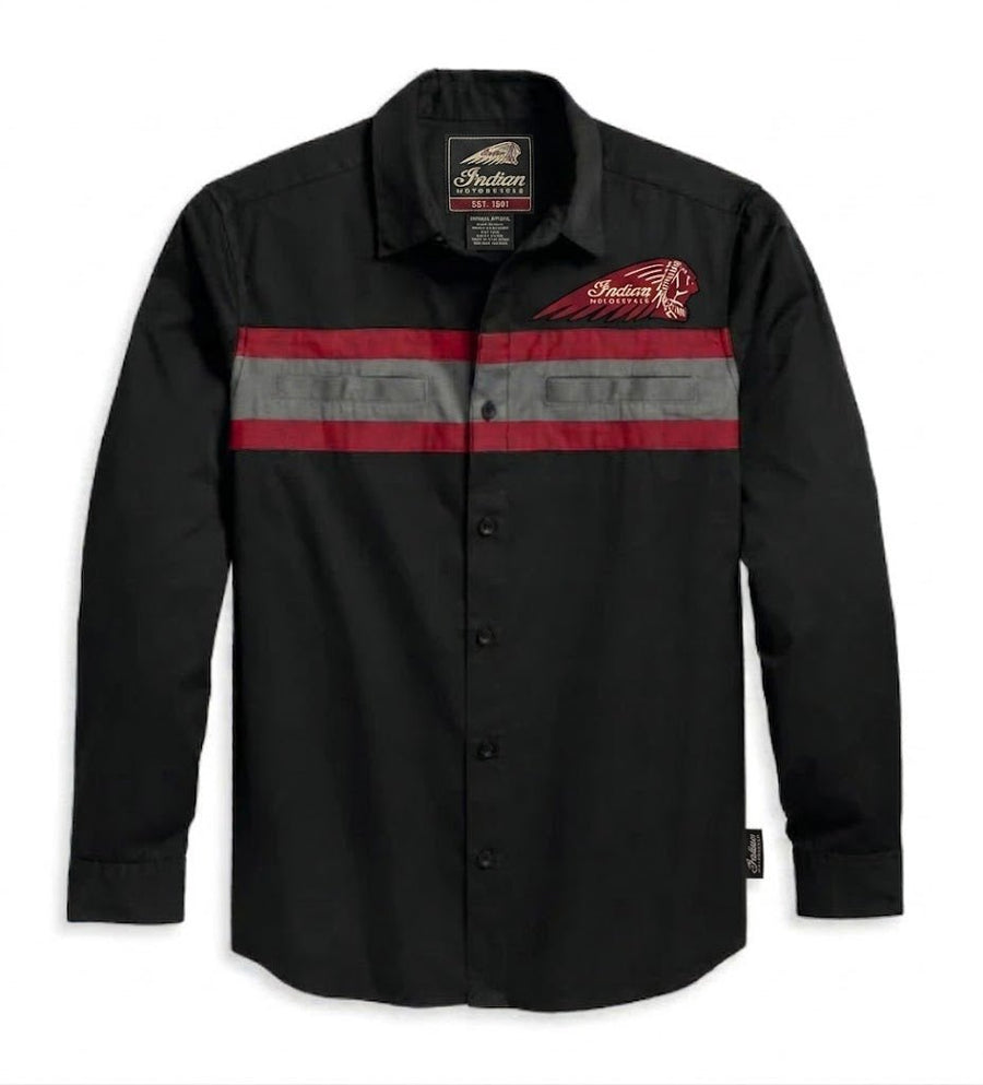 Men's Indian Performance Shirt Colorblocked, Black - Indian Motorcycle Jacket