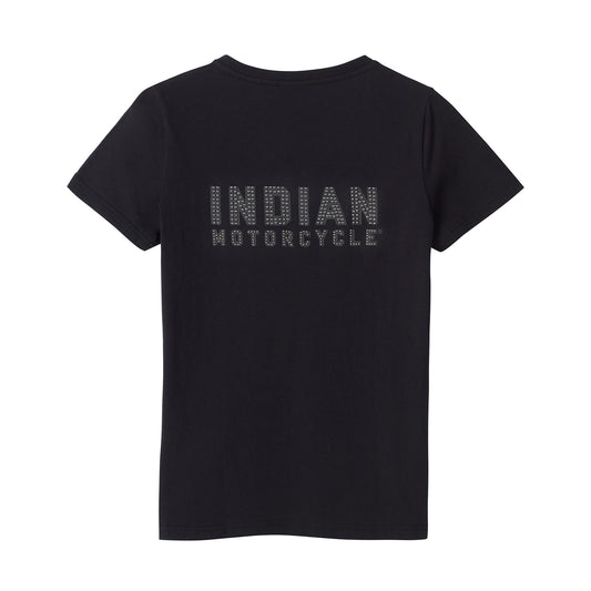 Women's Block Logo Stud T-Shirt, Black