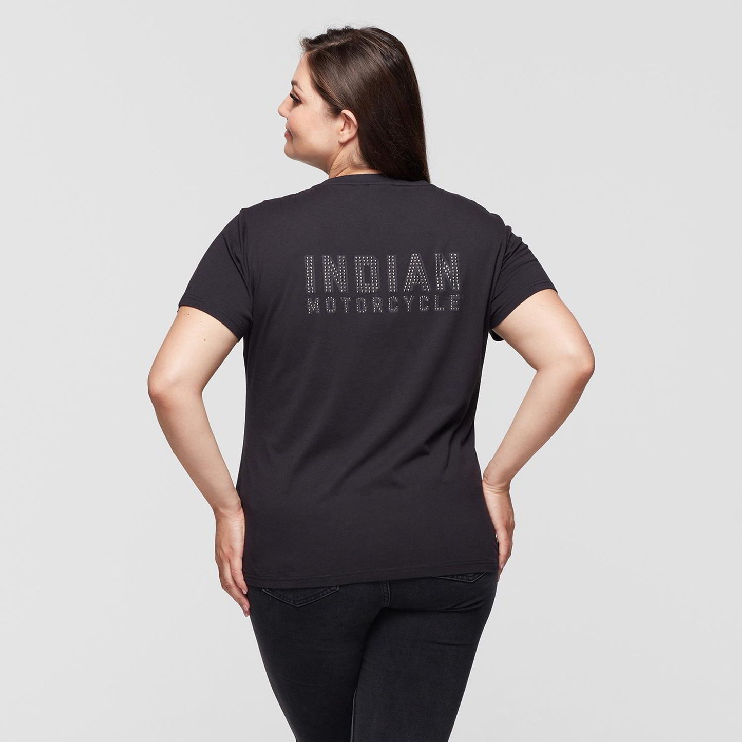 Women's Block Logo Stud T-Shirt, Black