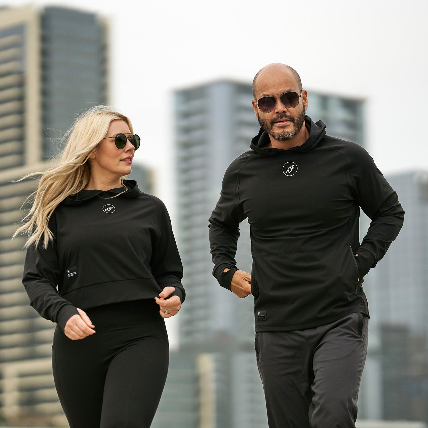 Women's Cropped Athlete Hoodie, Black