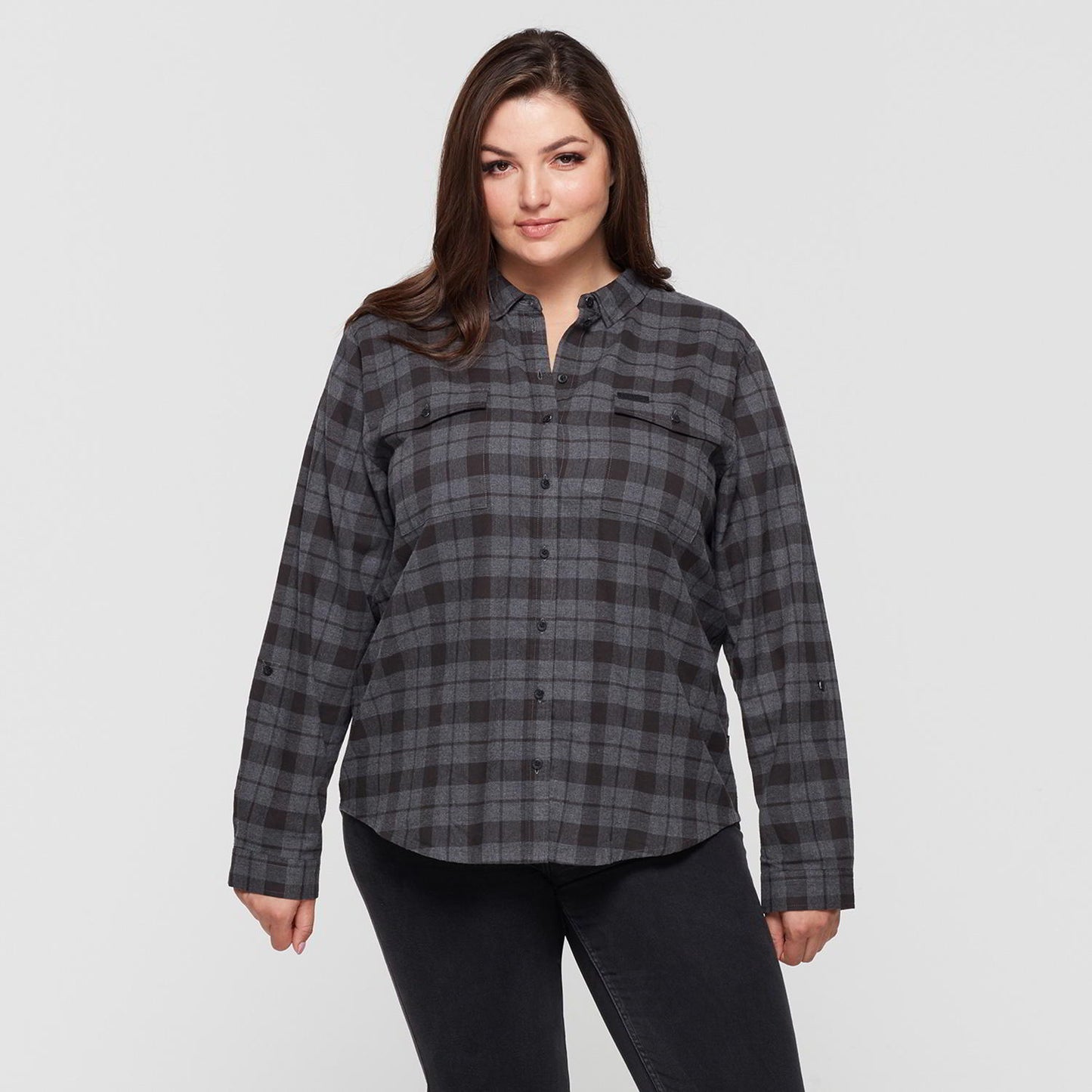 Women's Chicago Plaid Shirt, Black