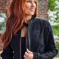 Women's Cleveland Suede Jacket, Black