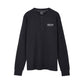 Men's Custom Built Henley Long Sleeve T-Shirt, Black