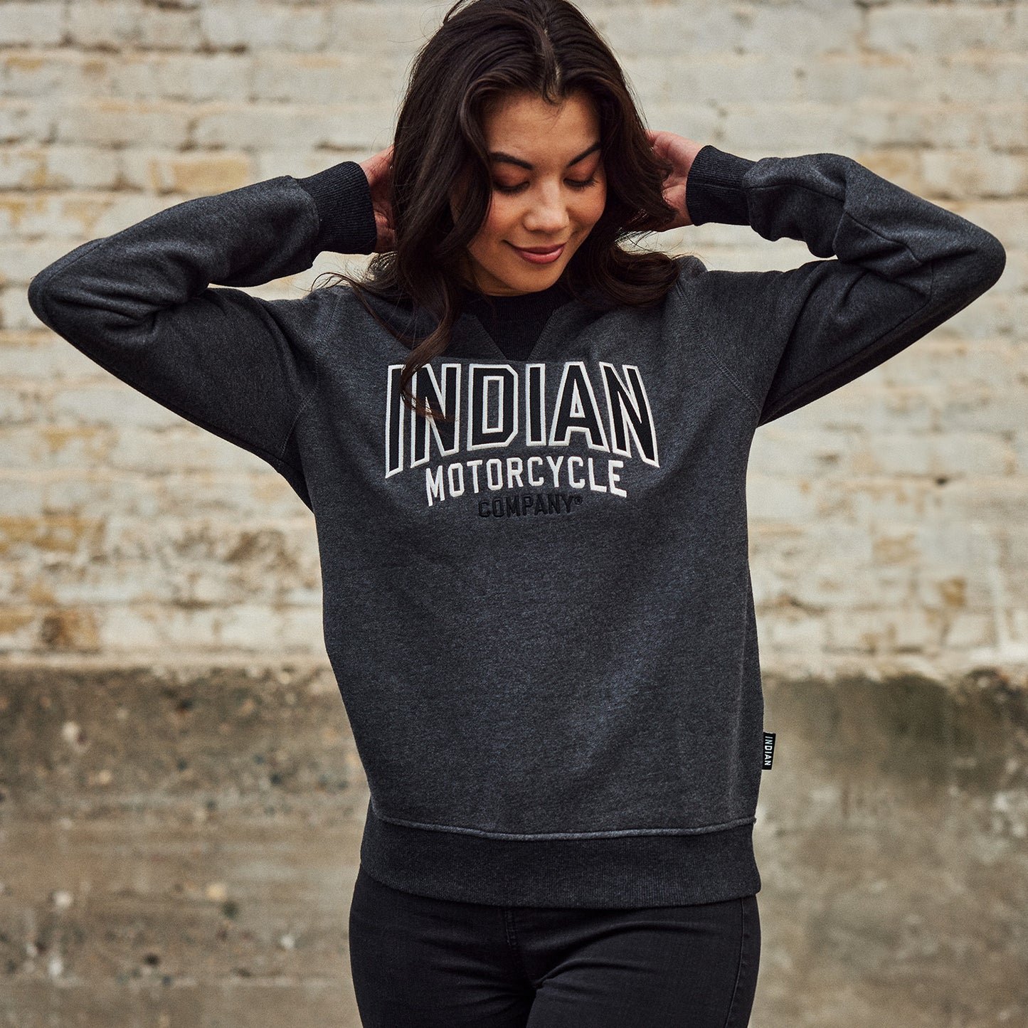 Women's Contrast Ribbed Sweatshirt, Gray