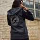 Women's Charcoal Black Contrast Hoodie, Gray