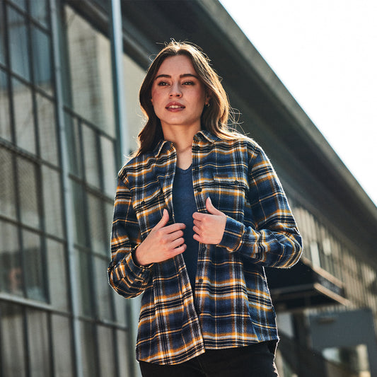 Women's Kansas Plaid Shirt, Navy