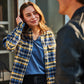 Women's Kansas Plaid Shirt, Navy
