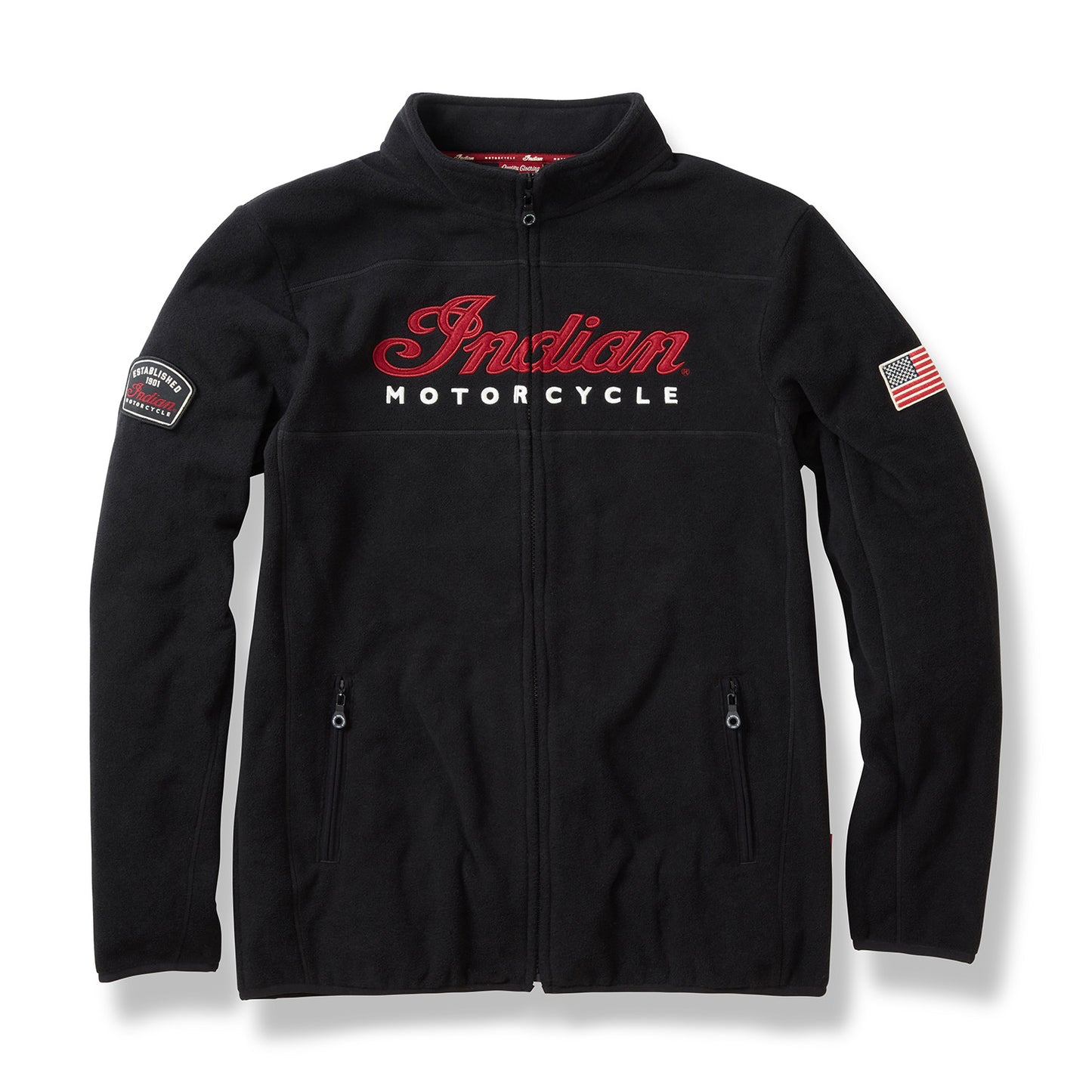 Men's Zip Thru Fleece, Black