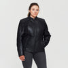 Women's Drew Leather Jacket, Black