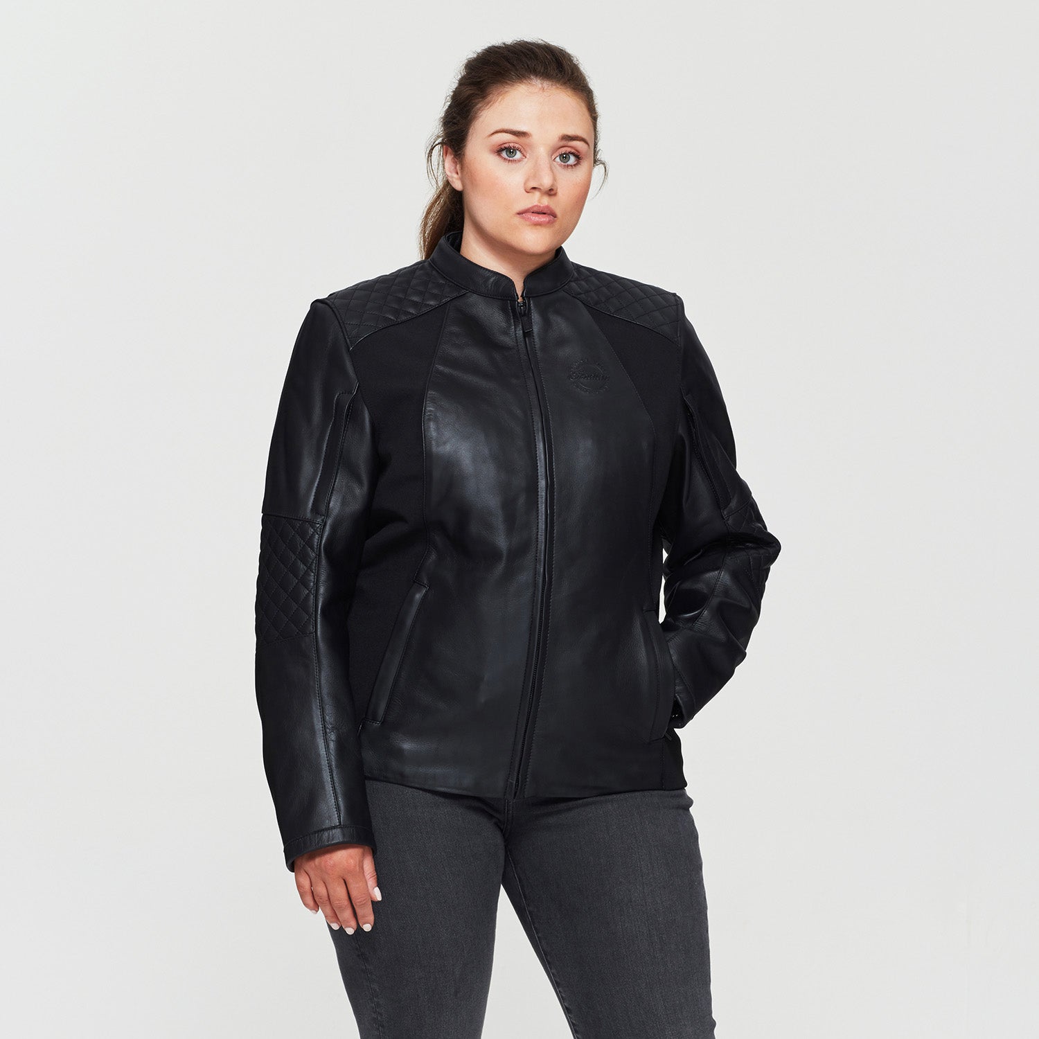 Women's Drew Leather Jacket, Black