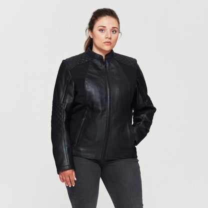 Women's Drew Leather Jacket, Black
