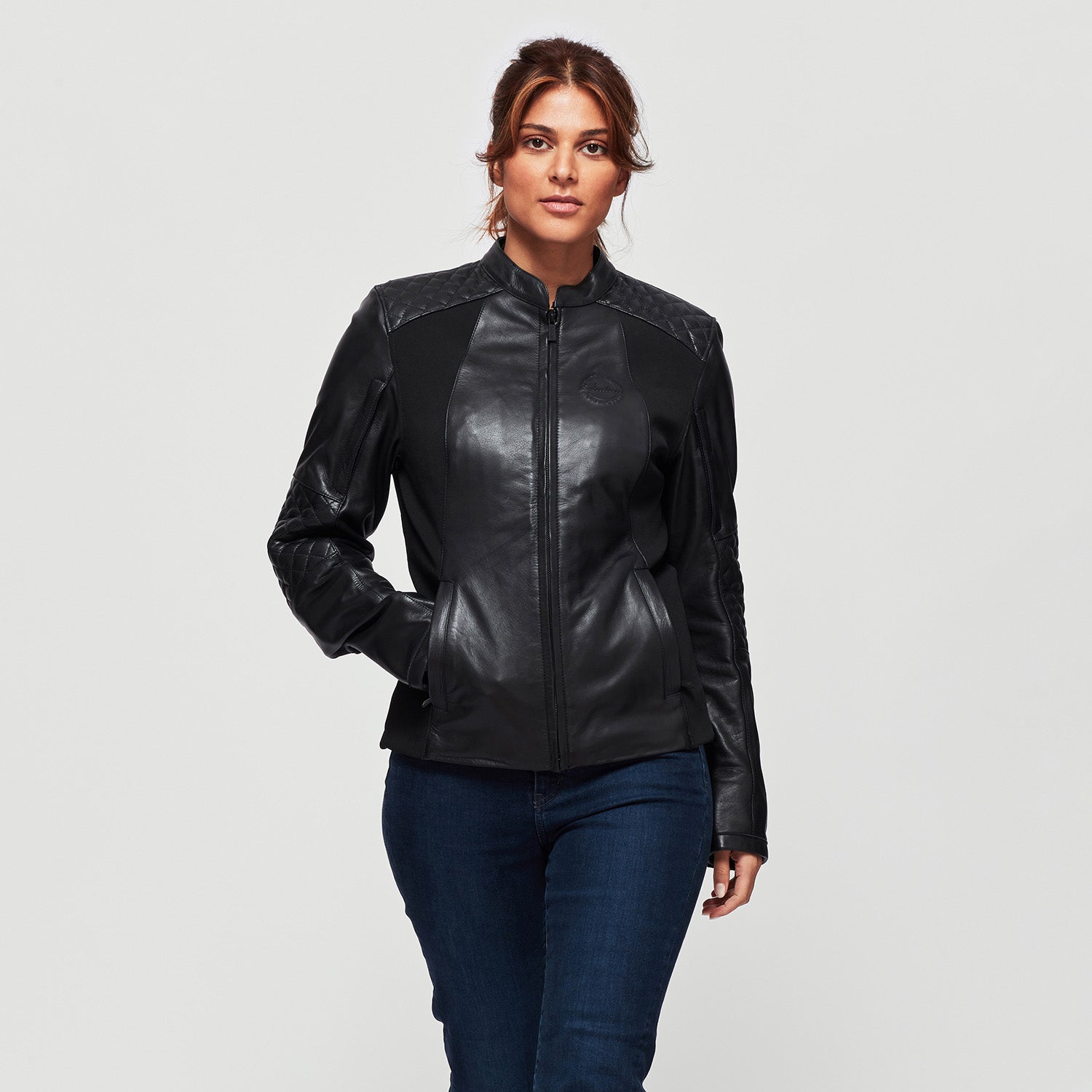 Women's Drew Leather Jacket, Black