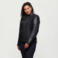 Women's Drew Leather Jacket, Black