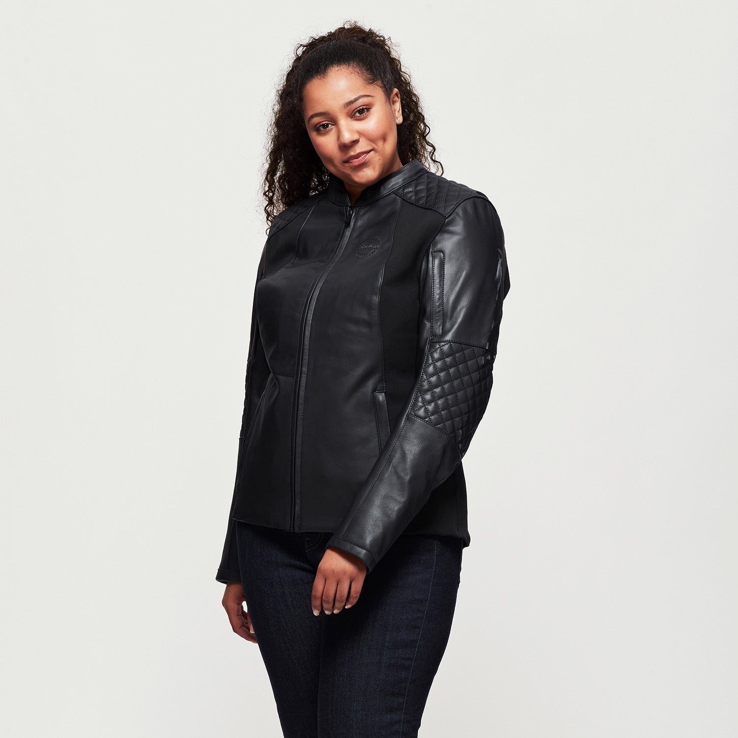 Women's Drew Leather Jacket, Black