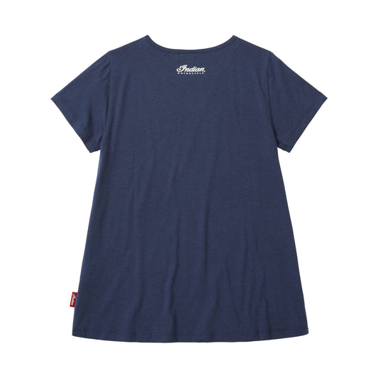Women's All Over Stone T-Shirt, Navy