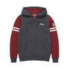 Women's Contrast Zip Thru Hoodie, Charcoal