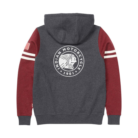 Women's Contrast Zip Thru Hoodie, Charcoal