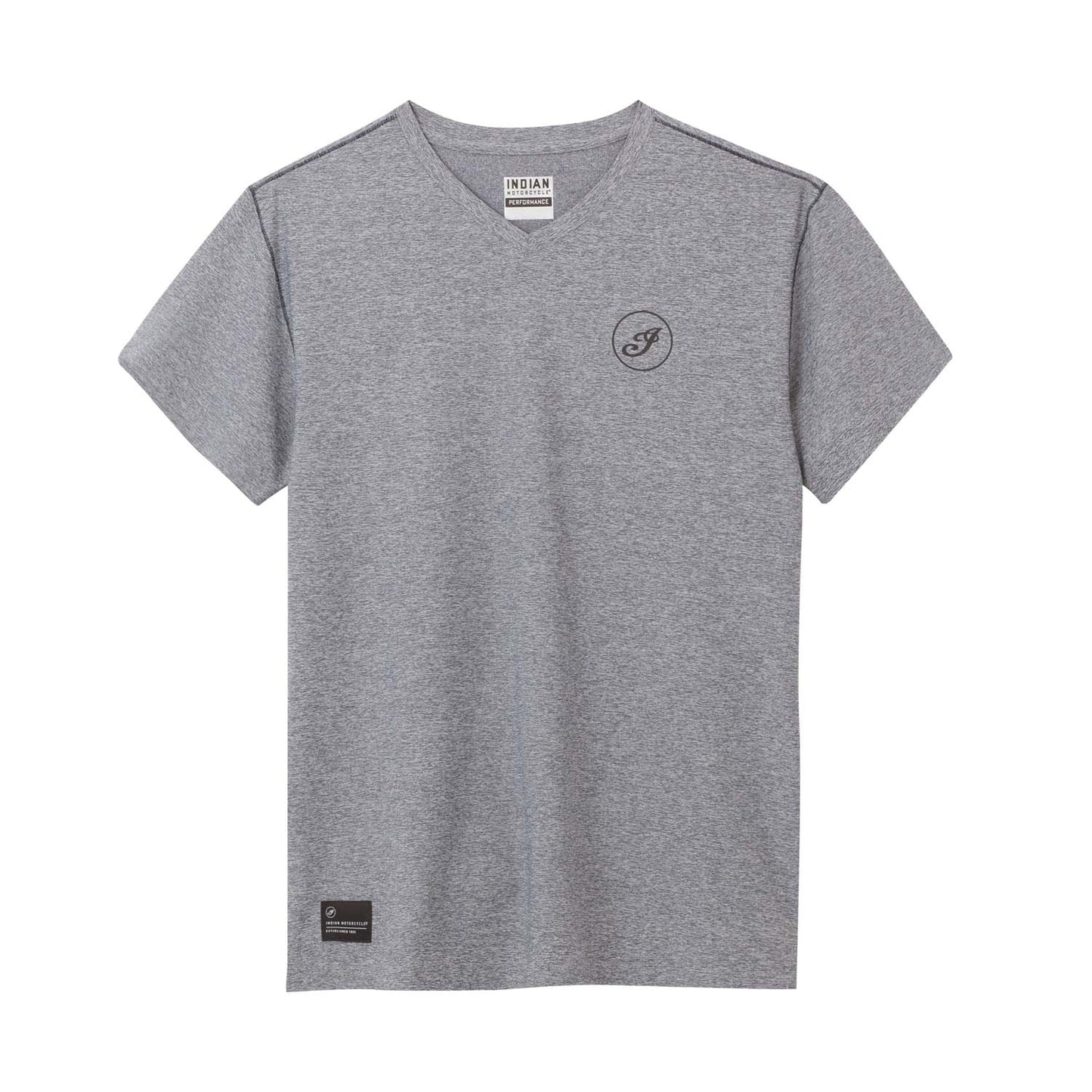 Men's V-Neck Athlete T-Shirt, Gray