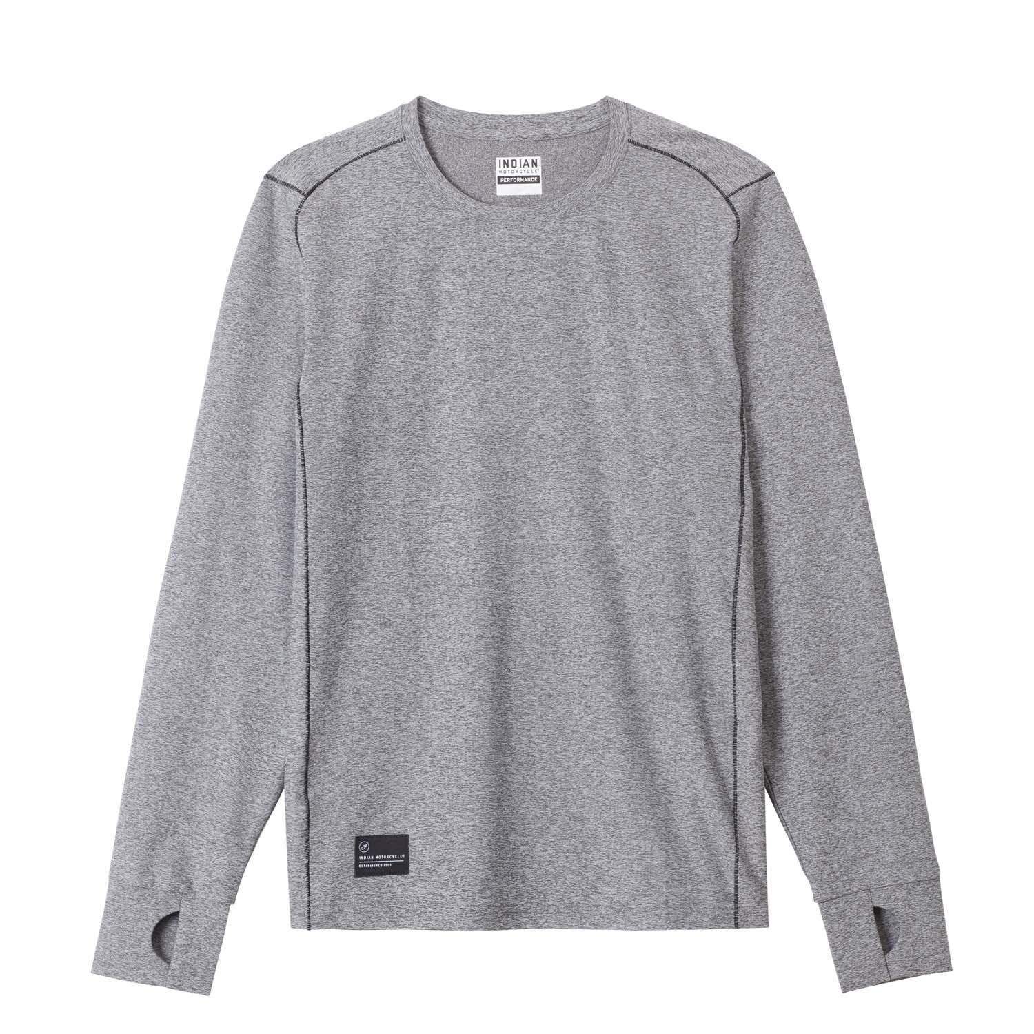 Men's Long Sleeve Thumbhole Athlete T-Shirt, Gray