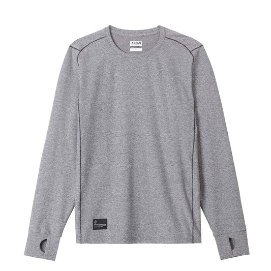 Men's Long Sleeve Thumbhole Athlete T-Shirt, Gray