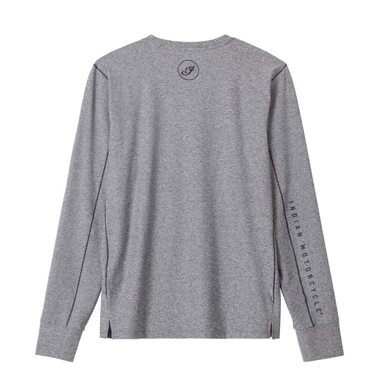 Men's Long Sleeve Thumbhole Athlete T-Shirt, Gray