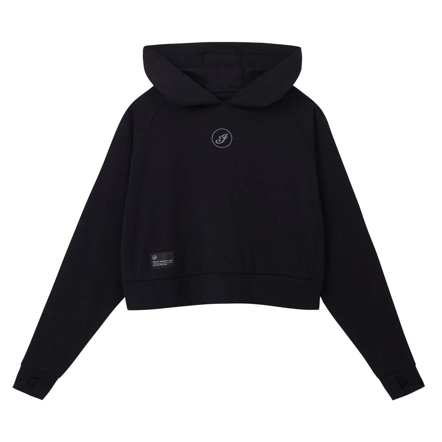 Women's Cropped Athlete Hoodie, Black
