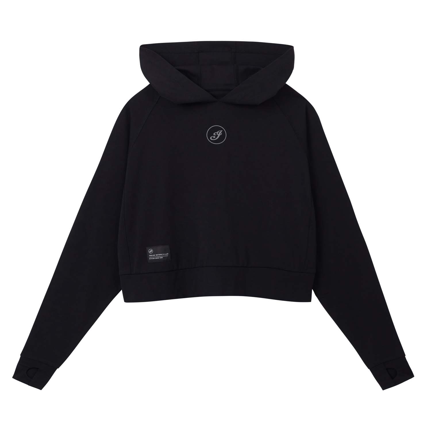 Women's Cropped Athlete Hoodie, Black