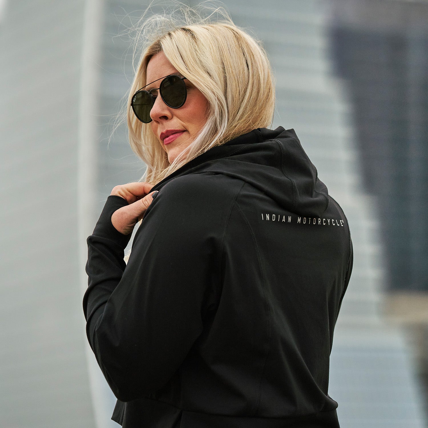 Women's Cropped Athlete Hoodie, Black