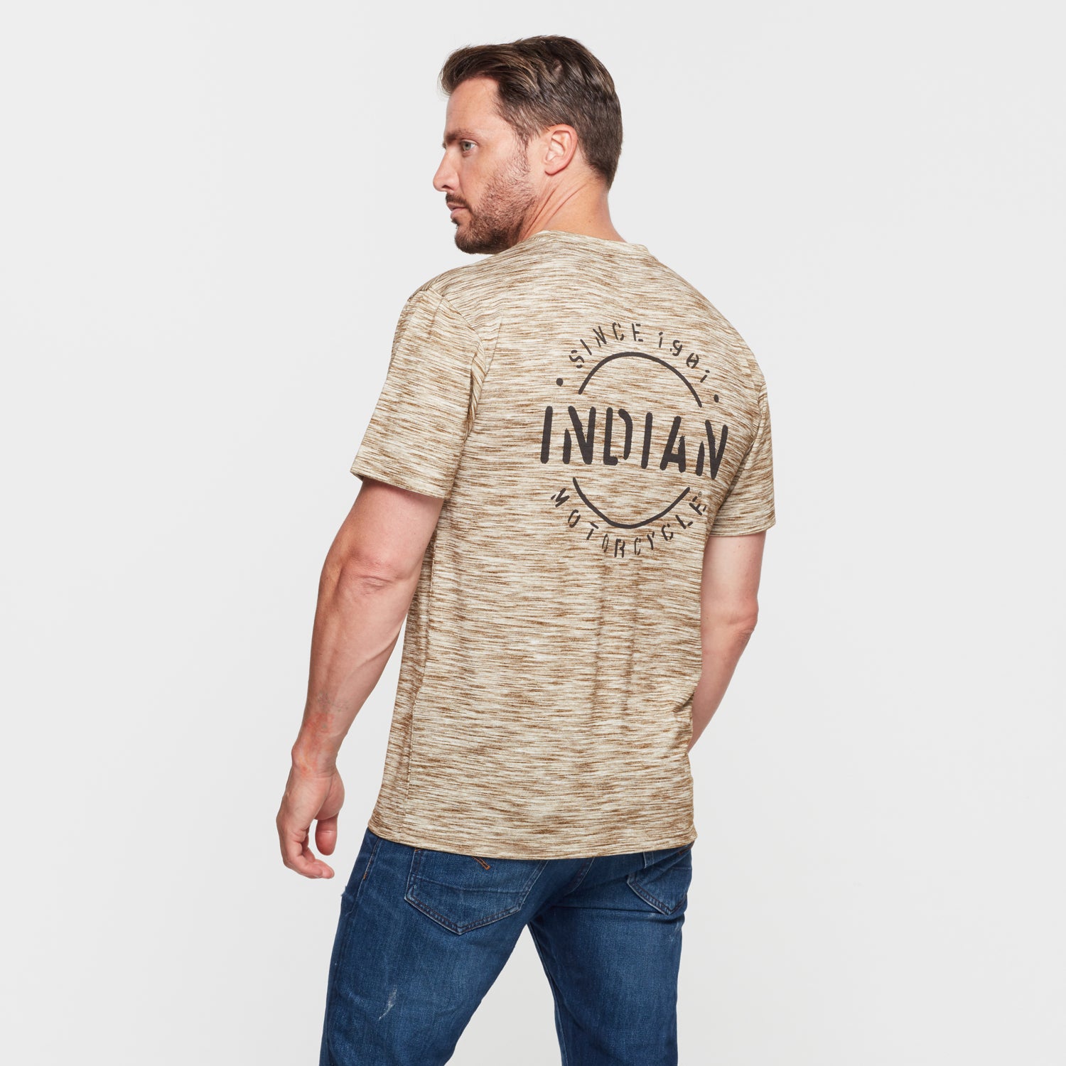 Men's Stencil Block Icon T-Shirt, Khaki