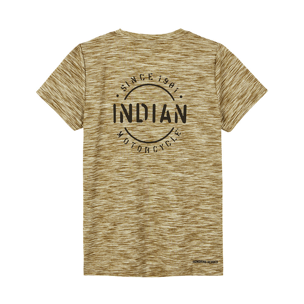 Women's Stencil Block Icon T-Shirt, Khaki